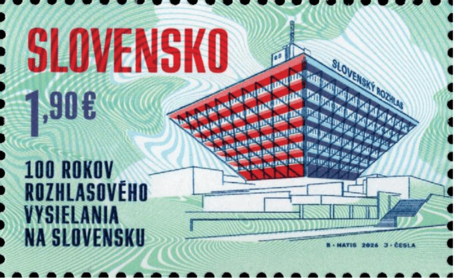 Nová známka pri príležitosti 100. výročia rozhlasového vysielania na Slovensku.
