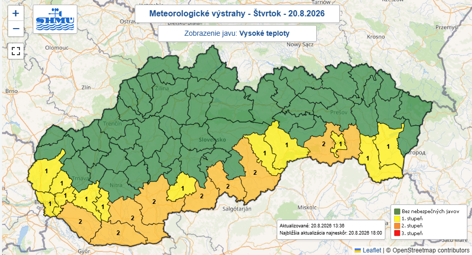 Na sn&iacute;mke mapa s v&yacute;strahami.