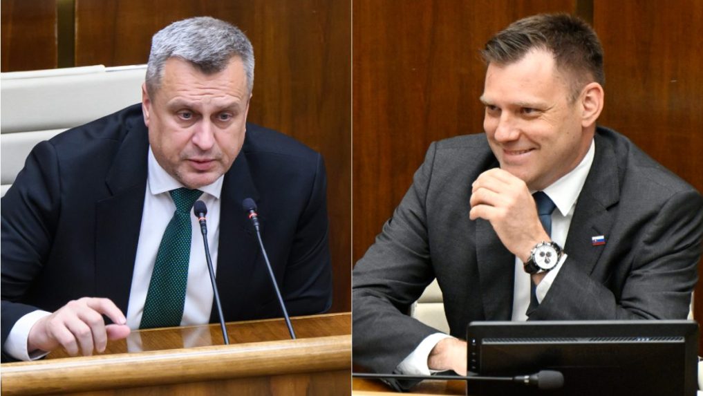 Na snímke Andrej Danko a Tomáš Taraba.