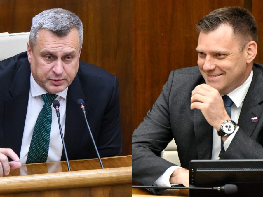 Na snímke Andrej Danko a Tomáš Taraba.