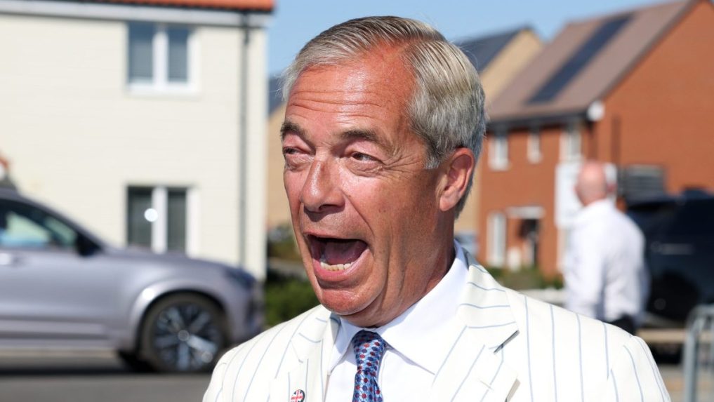 Na sn&iacute;mke Nigel Farage.