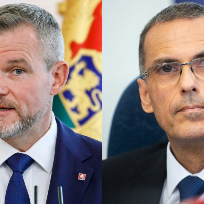 Na snímke Peter Pellegrini a Maroš Žilinka.