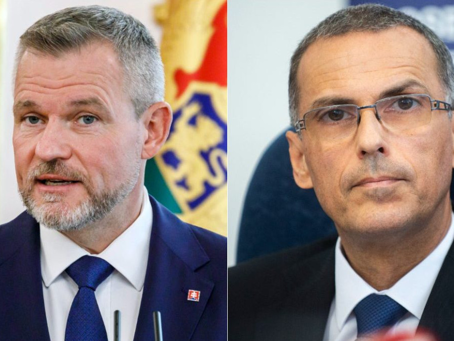 Na snímke Peter Pellegrini a Maroš Žilinka.