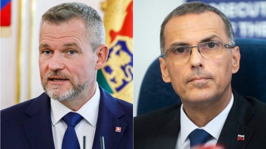 Na snímke Peter Pellegrini a Maroš Žilinka.