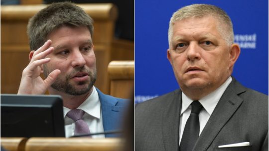 Na kombosnímke Michal Šimečka a Robert Fico.
