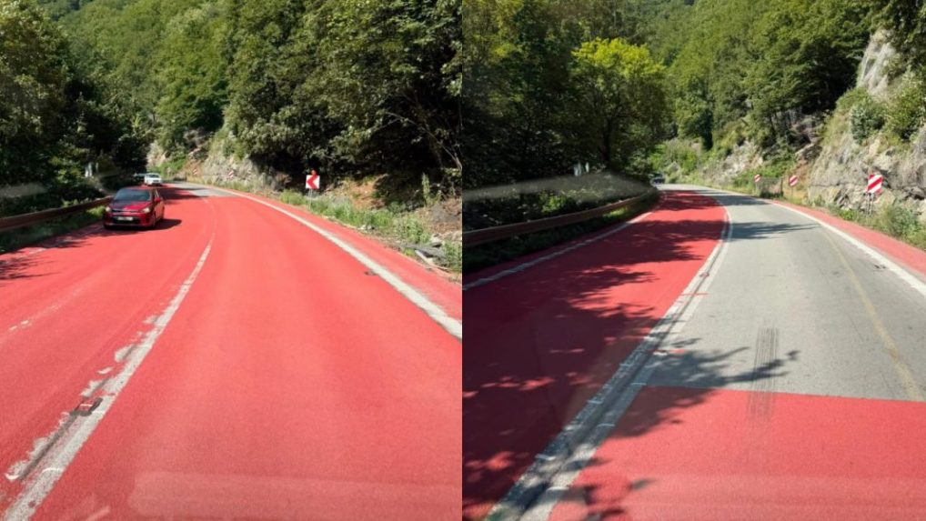Nezvyčajný pohľad čakal vodičov na ceste popod Strečno.