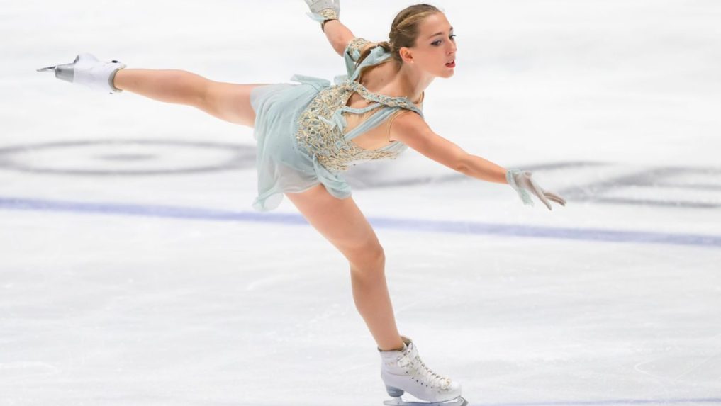 
 Na snímke slovenská reprezentantka v krasokorčuľovaní Olívia Lengyelová počas voľnej jazdy na 34. ročníku Memoriálu Ondreja Nepelu.		