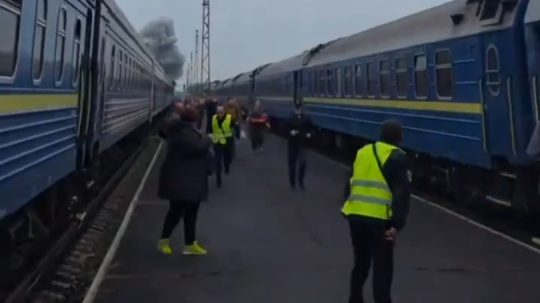 Panika pri zasiahnutom vlaku.