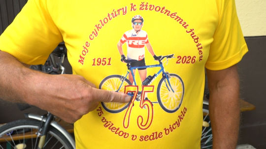 Ján Pokrievka z Martina oslávil 75-ku rovnakým počtom cyklovýletov.