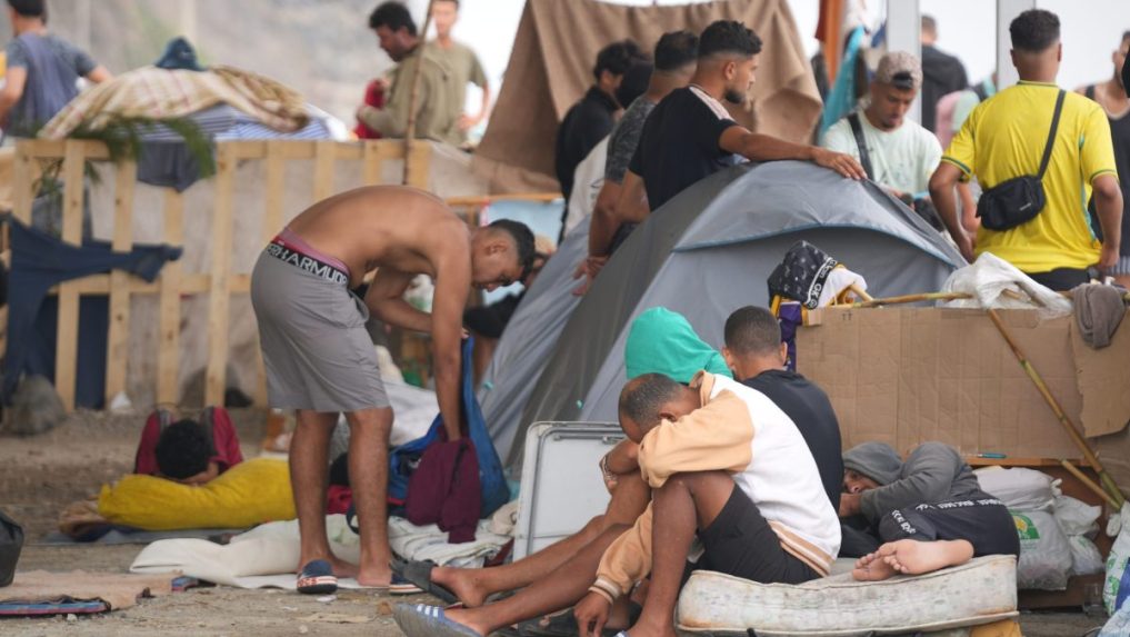 Migranti v Ceute.