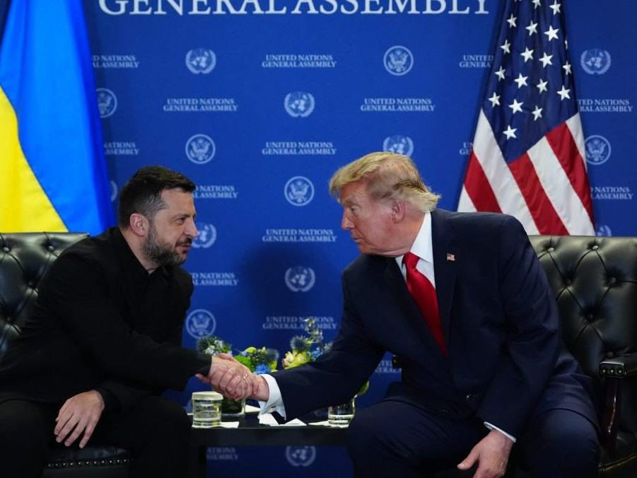 Volodymyr Zelenskyj a Donald Trump.