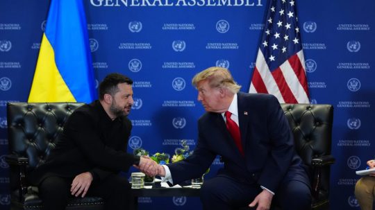 Volodymyr Zelenskyj a Donald Trump.