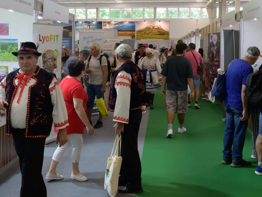 Na snímke návštevníci si prezerajú stánky počas 51. ročníka medzinárodnej poľnohospodárskej a potravinárskej výstavy Agrokomplex v Nitre.