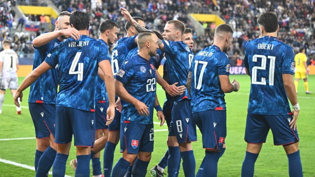 Gólová radosť slovenských futbalistov.
