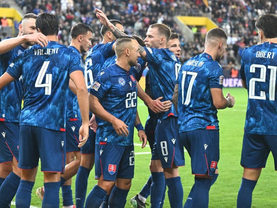 Gólová radosť slovenských futbalistov.