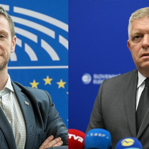 Milan Uhrík a Robert Fico