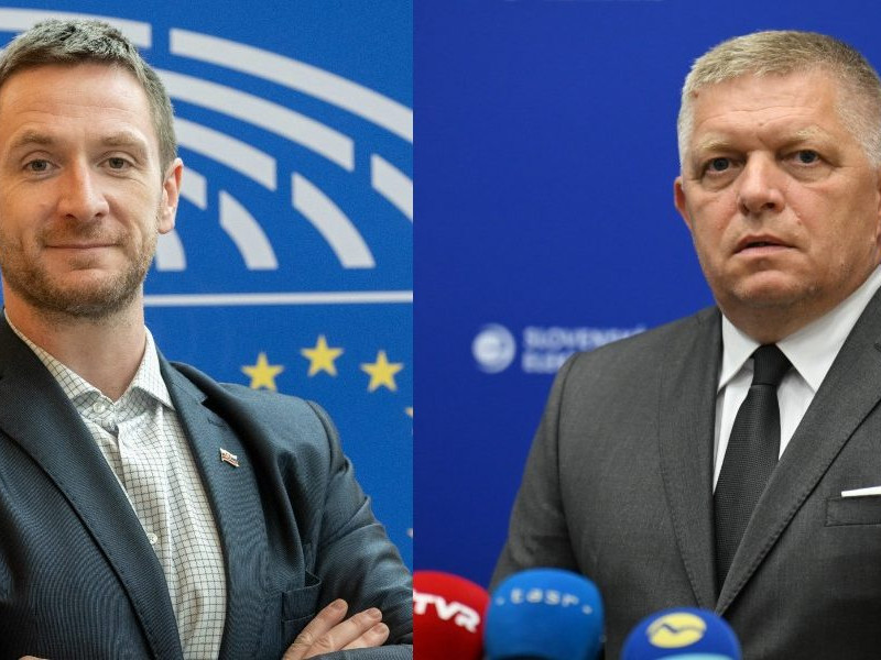 Milan Uhrík a Robert Fico