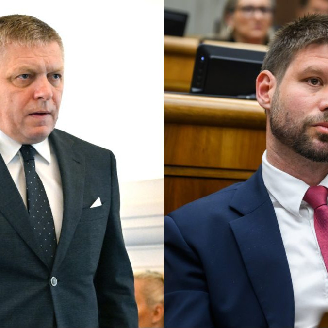 Robert Fico a Michal Šimečka.