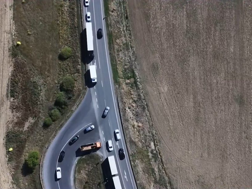 Na snímke križovatka pri Lieskovci.