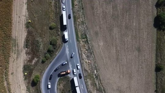 Na snímke križovatka pri Lieskovci.