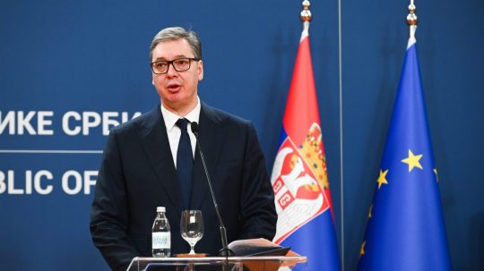 Na snímke Aleksandar Vučič.