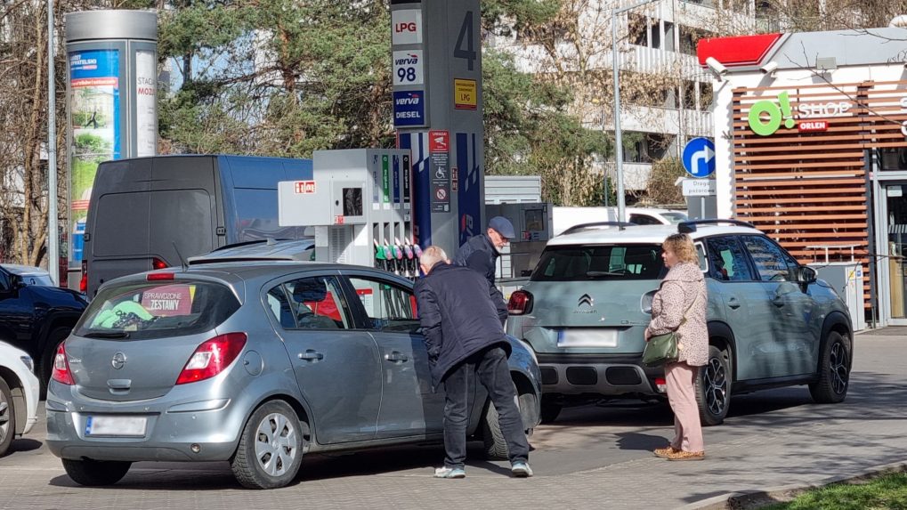 čerpacia stanica v Poľsku