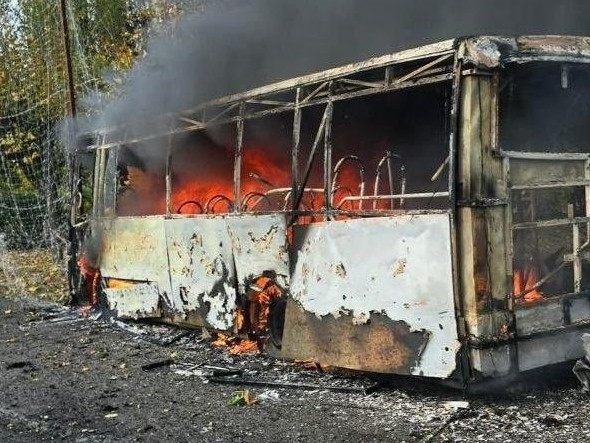 ruský útok na autobus