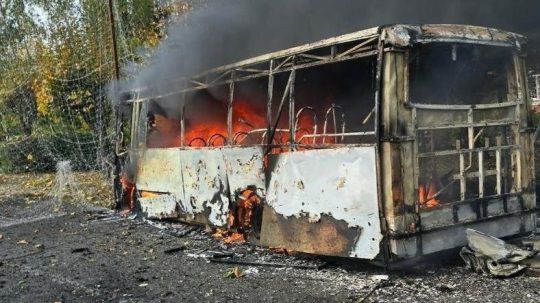 ruský útok na autobus