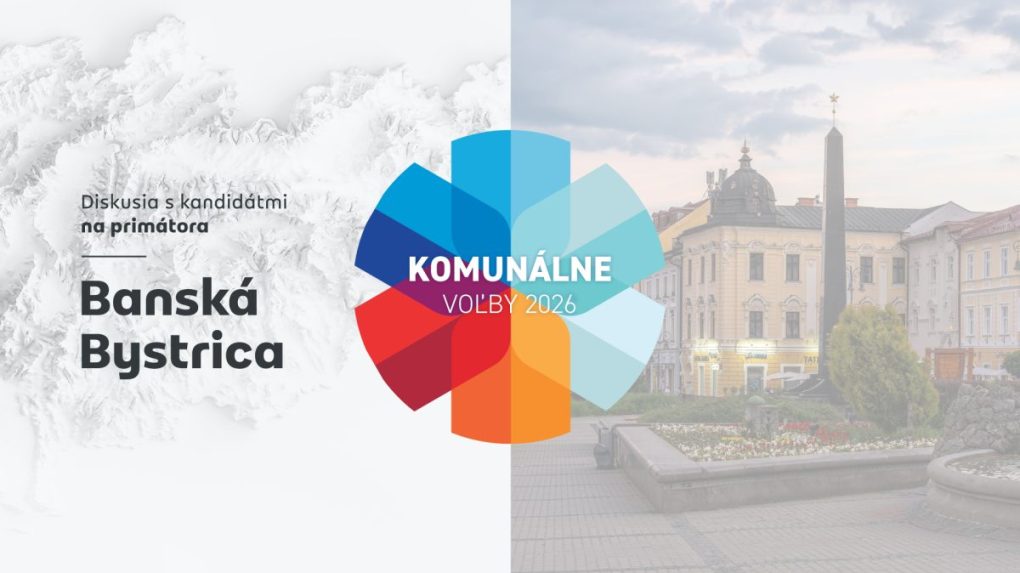 Na snímke grafika k diskusii andidátov na post primátora Banskej Bystrice.