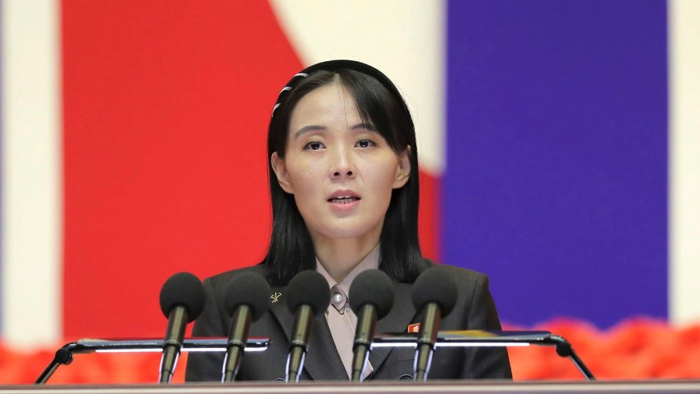 
 Na snímke sestra Kim Čong-una Kim Jo-čong.		