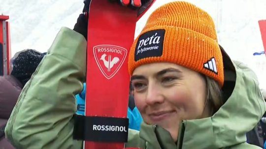 Petra Vlhová počas rozhovoru