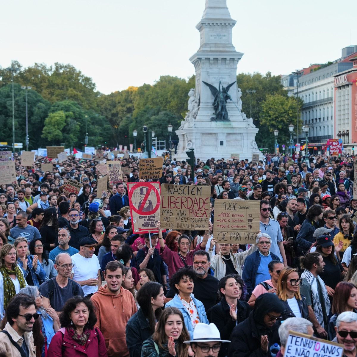 Protest v portugalskom Lisabone.