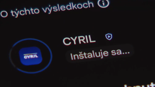 Na snímke aplikácia Cyril.