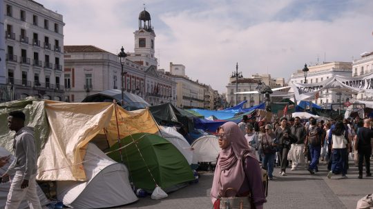 demonštrácia v Madride