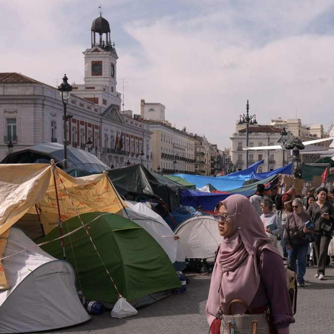 demonštrácia v Madride
