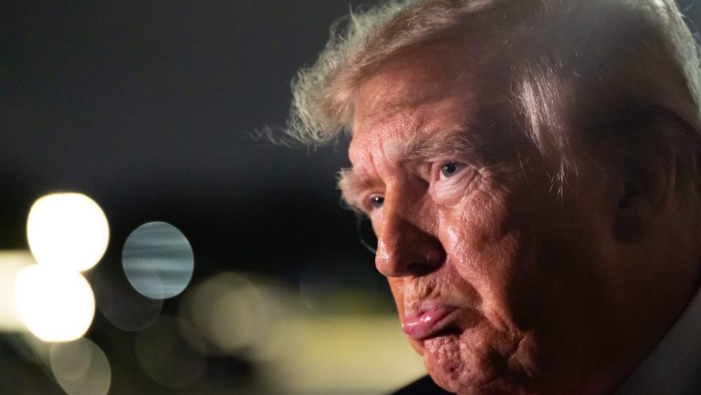
 Na snímke Donald Trump.		