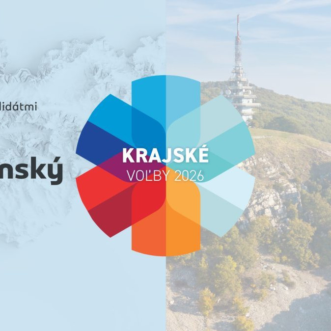 Na snímke grafika k diskusii s kandidátmi na župana Trenčianskeho samosprávneho kraja.