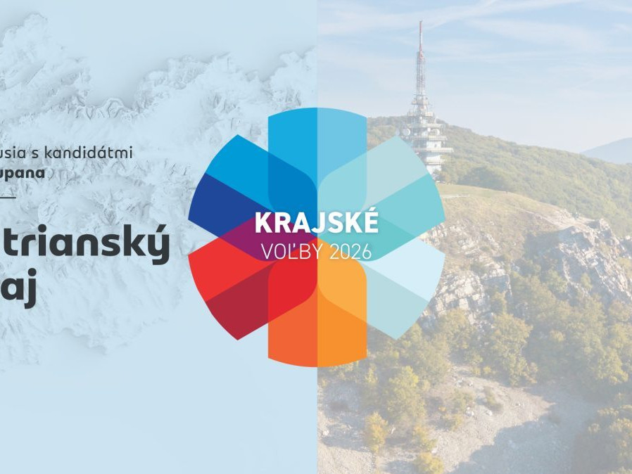 Na snímke grafika k diskusii s kandidátmi na župana Trenčianskeho samosprávneho kraja.