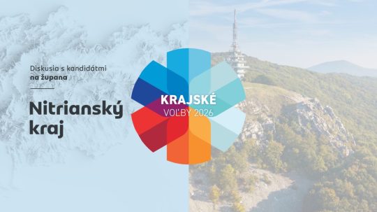 Na snímke grafika k diskusii s kandidátmi na župana Trenčianskeho samosprávneho kraja.