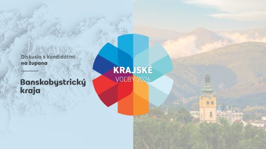 Na snímke grafika k diskusii s kandidátmi na župana Žilinského samosprávneho kraja.
