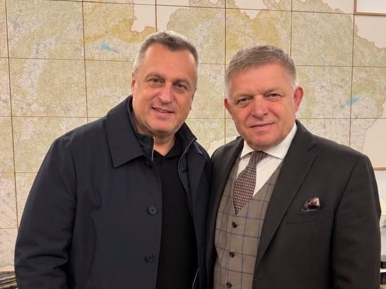 Na snímke Andrej Danko a Robert Fico na spoločnom stretnutí.
