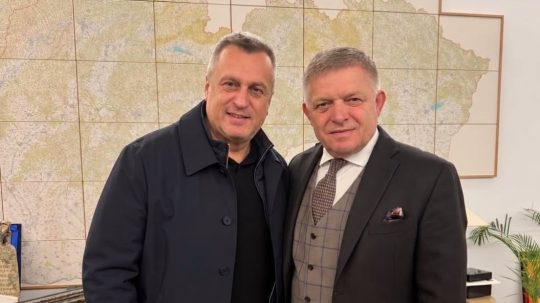 Na snímke Andrej Danko a Robert Fico na spoločnom stretnutí.