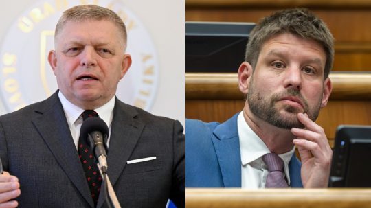Robert Fico a Michal Šimečka.
