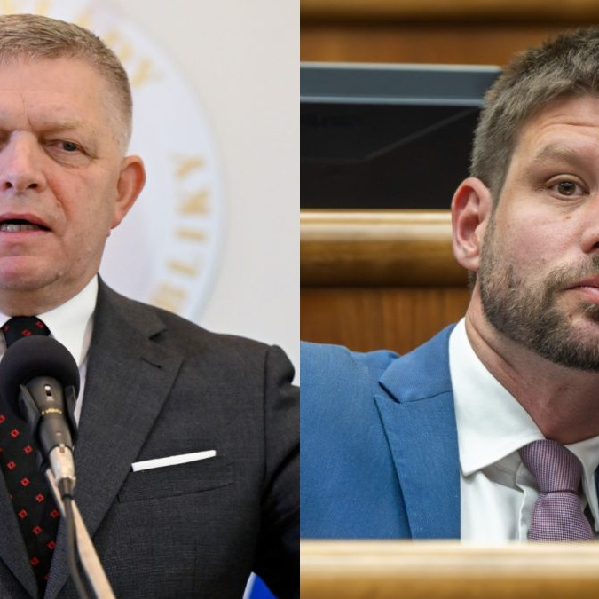 Robert Fico a Michal Šimečka.