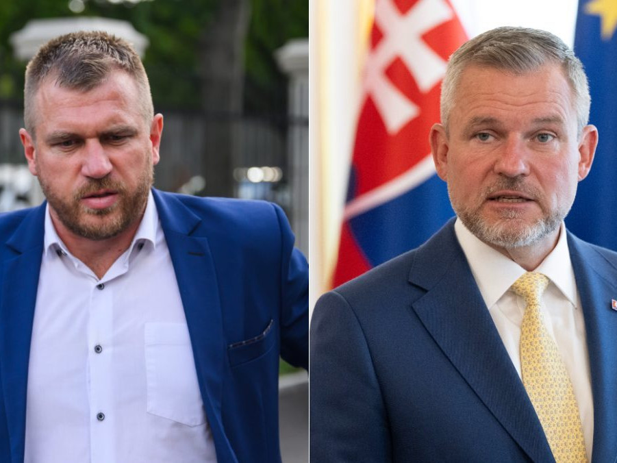 Na kombosnímke Filip Kuffa a Peter Pellegrini.