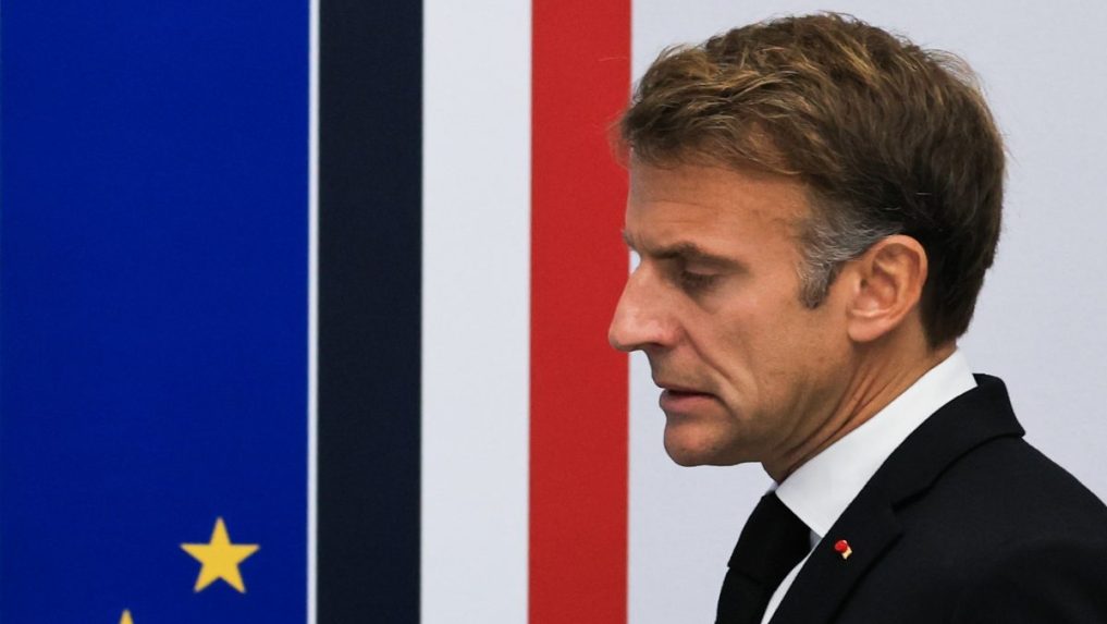 
 Francúzsky prezident Emmanuel Macron.		