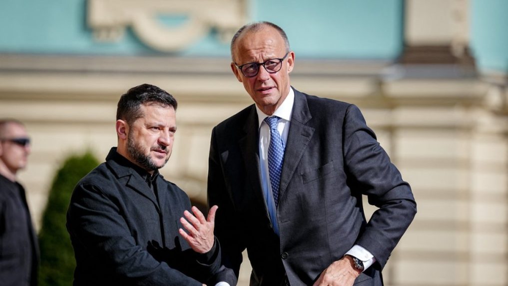 Volodymyr Zelenskyj a Friedrich Merz.