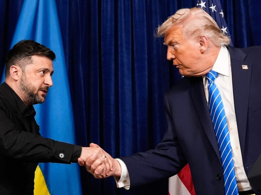 Volodymyr Zelenskyj a Donald Trump.