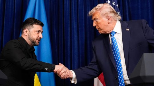 Volodymyr Zelenskyj a Donald Trump.