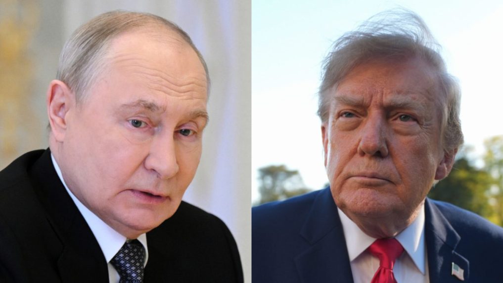Na kombosnímke Vladimir Putin a Donald Trump.